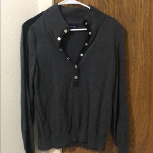 Dark grey and black sweater pull over